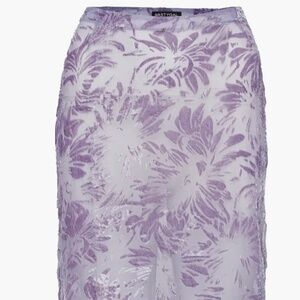 Nasty Gal Devore Velvet Jacquard Maxi Skirt